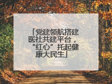党建领航搭建医社共建平台，“红心”托起健康大民生