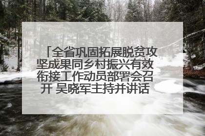 全省巩固拓展脱贫攻坚成果同乡村振兴有效衔接工作动员部署会召开 吴晓军主持并讲话 罗东川作安排部署