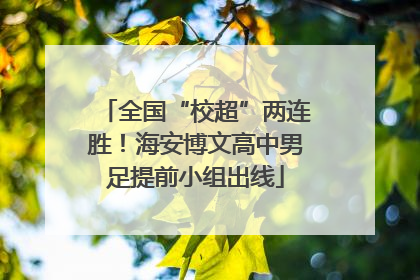 全国“校超”两连胜！海安博文高中男足提前小组出线