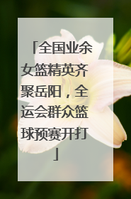 全国业余女篮精英齐聚岳阳，全运会群众篮球预赛开打