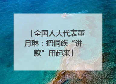 全国人大代表董月琳：把侗族“讲款”用起来