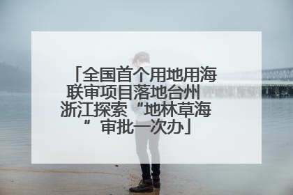全国首个用地用海联审项目落地台州 浙江探索“地林草海”审批一次办