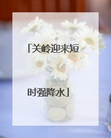 关岭迎来短时强降水