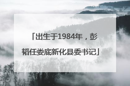 出生于1984年，彭韬任娄底新化县委书记
