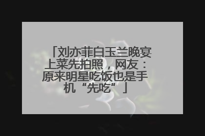 刘亦菲白玉兰晚宴上菜先拍照，网友：原来明星吃饭也是手机“先吃”