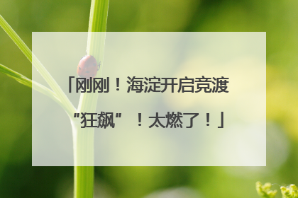 刚刚！海淀开启竞渡“狂飙”！太燃了！