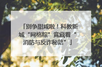 别争甜咸啦！科教新城“网格粽”竟藏着“消防与反诈秘籍”