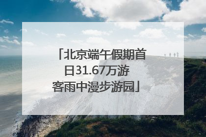 北京端午假期首日31.67万游客雨中漫步游园
