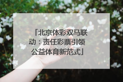 北京体彩双马联动：责任彩票引领公益体育新范式