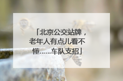 北京公交站牌，老年人有点儿看不懂……车队支招