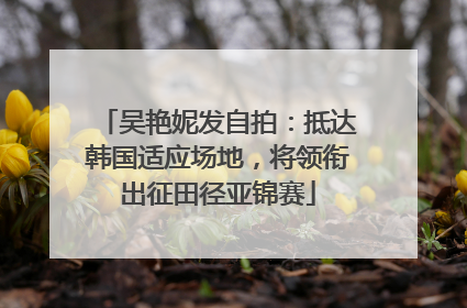 吴艳妮发自拍：抵达韩国适应场地，将领衔出征田径亚锦赛