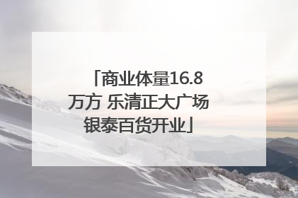 商业体量16.8万方 乐清正大广场银泰百货开业