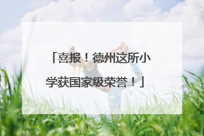 喜报！德州这所小学获国家级荣誉！