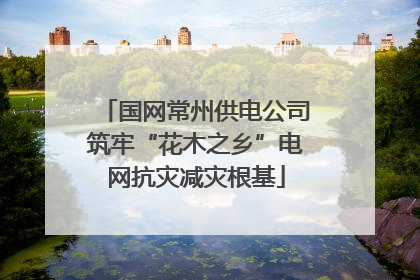 国网常州供电公司筑牢“花木之乡”电网抗灾减灾根基