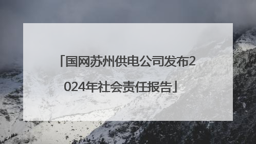 国网苏州供电公司发布2024年社会责任报告