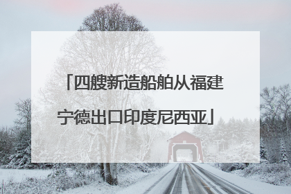 四艘新造船舶从福建宁德出口印度尼西亚