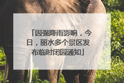 因强降雨影响，今日，丽水多个景区发布临时闭园通知