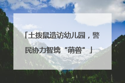 土拨鼠造访幼儿园，警民协力智擒“萌兽”