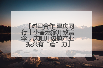 对口合作 津庆同行丨小香菇撑开致富伞，庆阳开边镇产业振兴有“蘑”力