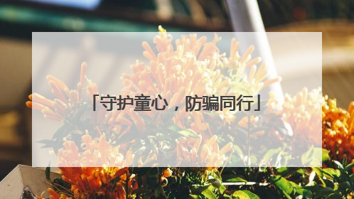 守护童心，防骗同行