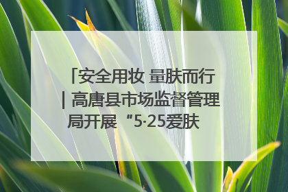 安全用妆 量肤而行｜高唐县市场监督管理局开展“5·25爱肤日”宣传活动，共筑安全用妆防线