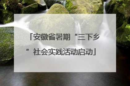 安徽省暑期“三下乡”社会实践活动启动