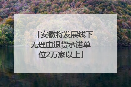 安徽将发展线下无理由退货承诺单位2万家以上