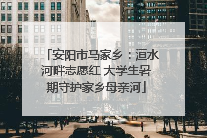 安阳市马家乡：洹水河畔志愿红 大学生暑期守护家乡母亲河