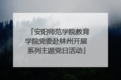 安阳师范学院教育学院党委赴林州开展系列主题党日活动