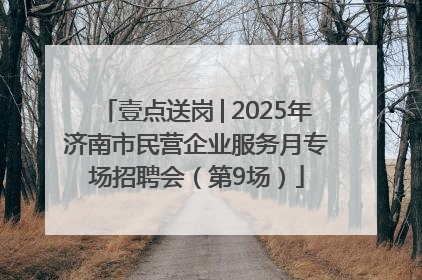 壹点送岗│2025年济南市民营企业服务月专场招聘会（第9场）