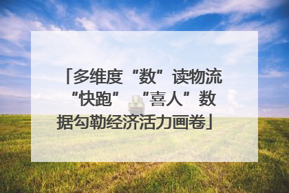 多维度“数”读物流“快跑” “喜人”数据勾勒经济活力画卷