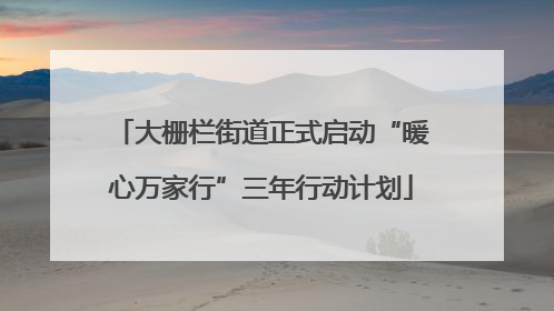 大栅栏街道正式启动“暖心万家行”三年行动计划