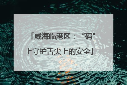 威海临港区：“码”上守护舌尖上的安全