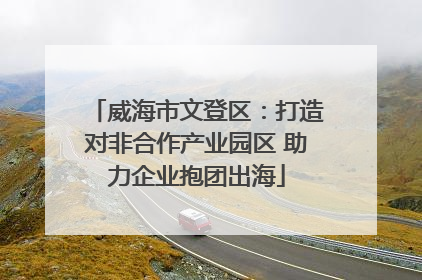 威海市文登区：打造对非合作产业园区 助力企业抱团出海