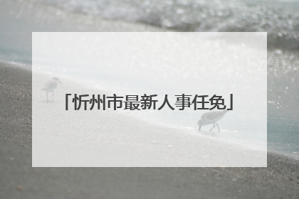 忻州市最新人事任免
