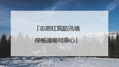 志愿红筑防汛墙 保畅通暖司乘心