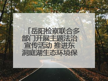 岳阳检察联合多部门开展主题法治宣传活动 推进东洞庭湖生态环境保护工作