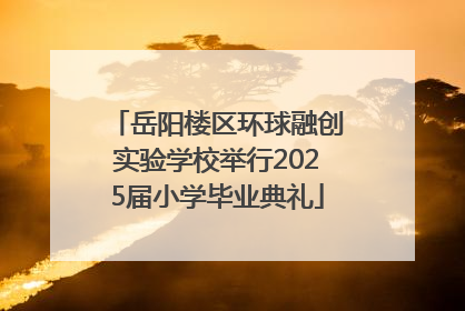 岳阳楼区环球融创实验学校举行2025届小学毕业典礼