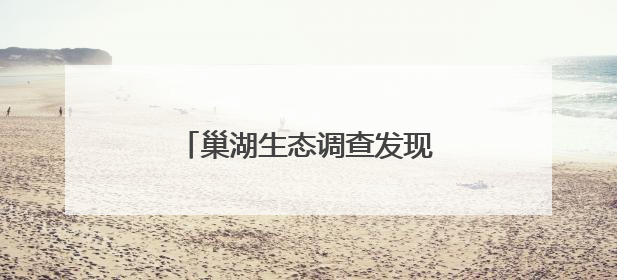 巢湖生态调查发现多种新记录物种