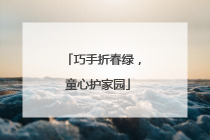 巧手折春绿，童心护家园
