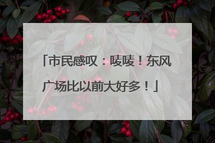 市民感叹：唛唛！东风广场比以前大好多！