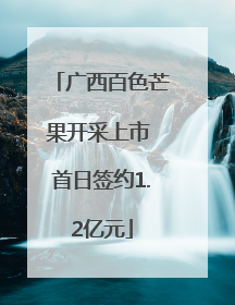 广西百色芒果开采上市 首日签约1.2亿元