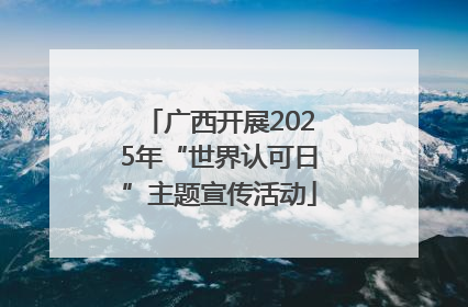 广西开展2025年“世界认可日”主题宣传活动