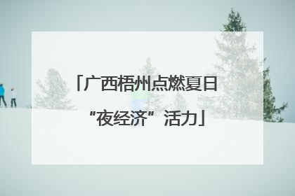 广西梧州点燃夏日“夜经济”活力
