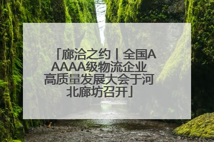 廊洽之约丨全国AAAAA级物流企业高质量发展大会于河北廊坊召开