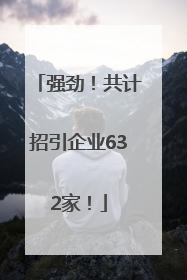 强劲！共计招引企业632家！