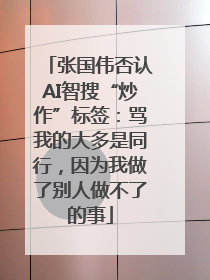张国伟否认AI智搜“炒作”标签：骂我的大多是同行，因为我做了别人做不了的事