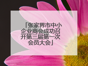 张家界市中小企业商会成功召开第三届第一次会员大会