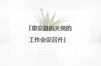 惠安县机关党的工作会议召开