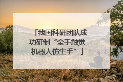 我国科研团队成功研制“全手触觉机器人仿生手”
